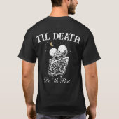 Til Death Skelet Liefhebbers Tarot Kaart Gothic Br T-shirt (Achterkant)