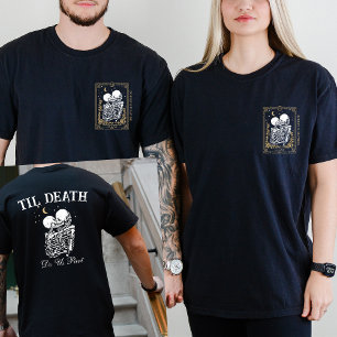 Til Death Skelet Liefhebbers Tarot Kaart Gothic Br T-shirt