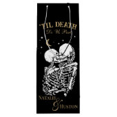 Til Death Skelet Liefhebbers Tarot Kaart Gothic Br Wijn Cadeautas (Achterkant)