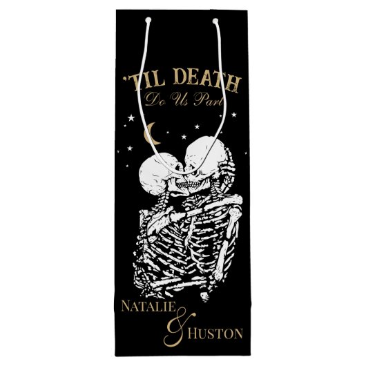 Til Death Skelet Liefhebbers Tarot Kaart Gothic Br Wijn Cadeautas (Achterkant)