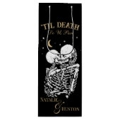Til Death Skelet Liefhebbers Tarot Kaart Gothic Br Wijn Cadeautas (Voorkant)