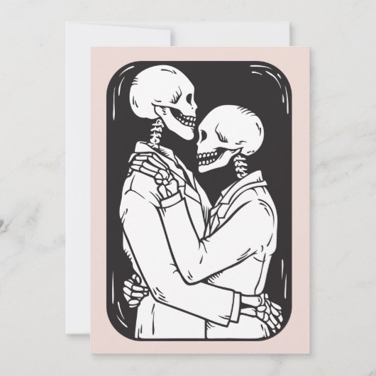Til Death Skeleton Happy Valentine's Day Feestdagenkaart (Voorkant)