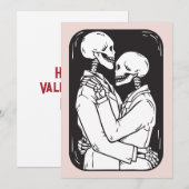 Til Death Skeleton Happy Valentine's Day Feestdagenkaart (Voorkant / Achterkant)