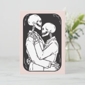 Til Death Skeleton Happy Valentine's Day Feestdagenkaart (Staand voorkant)