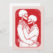 Til Death Skeleton Happy Valentine's Day Feestdagenkaart (Voorkant / Achterkant)
