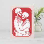 Til Death Skeleton Happy Valentine's Day Feestdagenkaart (Staand voorkant)