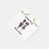 Til Death Skeletten Bruiloft Gotisch Servet (Hoek)