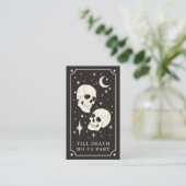 Til Death Skull Tarot Wedding Save the Date Informatiekaartje (Staand voorkant)