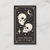 Til Death Skull Tarot Wedding Save the Date Informatiekaartje (Voorkant)