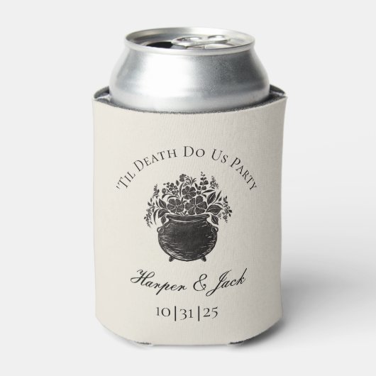 Til Death Spooky Halloween Wedding Koelbox Blikjeskoeler (Blikje Voorkant)