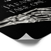 Til Death Waterverf Skelet Hand Favorieten Poster (Hoek)