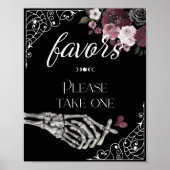 Til Death Waterverf Skelet Hand Favorieten Poster (Voorkant)