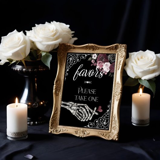 Til Death Waterverf Skelet Hand Favorieten Poster