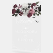 Til Death Waterverf Skelet Roos Gotische Bruiloft Acryl Bord (Hoek)