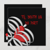 Til Death We doen deel Gothic stijl bruiloft Kaart (Voorkant / Achterkant)