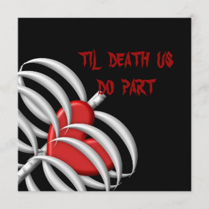 Til Death We doen deel Gothic stijl bruiloft Kaart