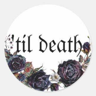 Til Death Wedding Envelope Seals Ronde Sticker