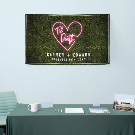 Til Death Wedding Neon Heart Banner (Beurs)