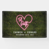 Til Death Wedding Neon Heart Banner (Horizontaal)
