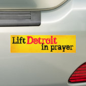 Til Detroit in Gebed Bumpersticker (Op auto)