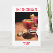 TIL EEN GLAS OP EN GENIET VAN JE VERJAARDAG KAART (Voorkant)