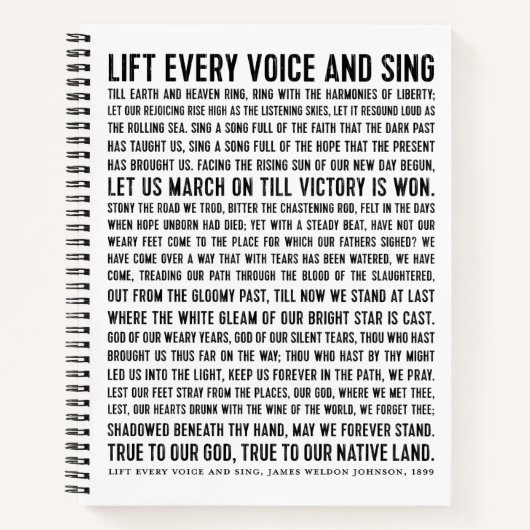 Til Elk Stem- en Sing Poetry Journal op Notitieboek (Voorkant)