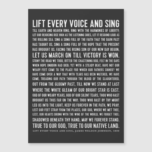 Til elke stem en het Zing Zwarte Geschiedenis op (Voorkant)