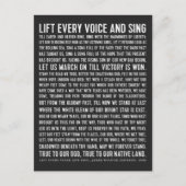 Til elke stem en het Zing Zwarte Poëzie van de Ges Briefkaart (Voorkant)