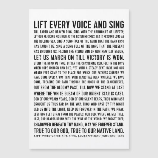 Til elke stem op en zing een zwart geschiedenisged (Voorkant)