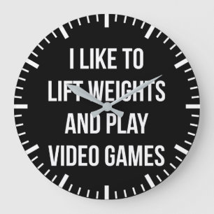 Til gewichten op en speel videogames - Gaming Work Grote Klok