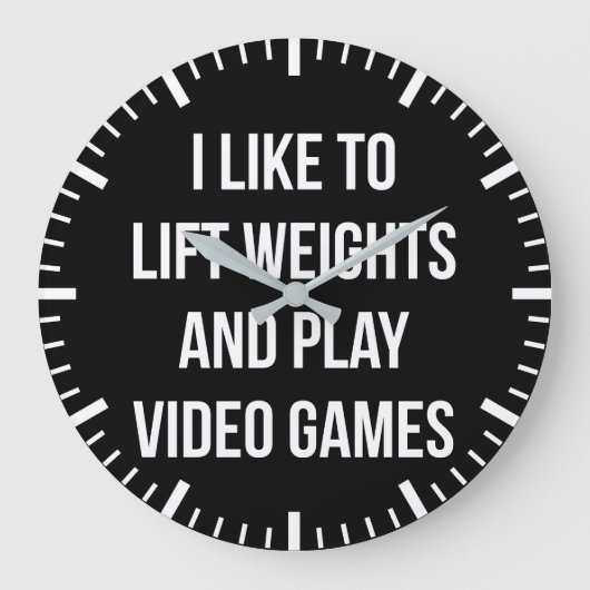 Til gewichten op en speel videogames - Gaming Work Grote Klok (Voorkant)
