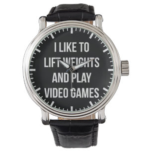 Til gewichten op en speel videogames - Gaming Work Horloge
