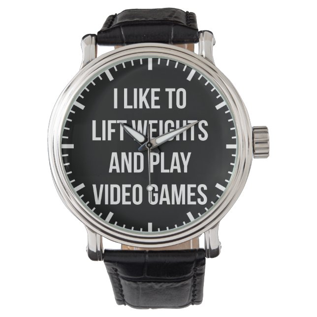 Til gewichten op en speel videogames - Gaming Work Horloge (Voorkant)