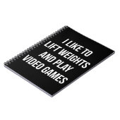 Til gewichten op en speel videogames - Gaming Work Notitieboek (Linkerzijde)