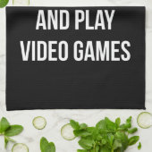 Til gewichten op en speel videogames - Gaming Work Theedoek (Gevouwen)