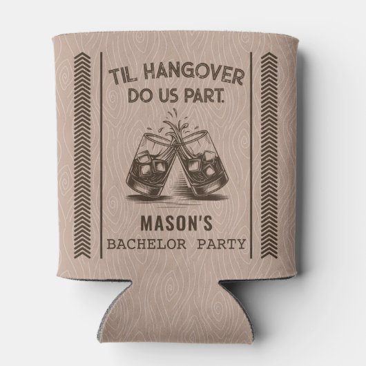 Til Hangover Do Us Part Funny Bachelor Party Blikjeskoeler (Achterkant)