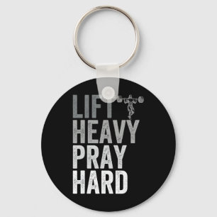 Til Heavy Pray Hard Gym Jesus Christelijk Faith Wo Sleutelhanger