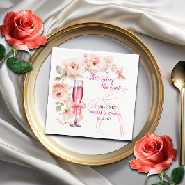 Til het glas zij die de knoop doorhakt Bruidsfeest Servet