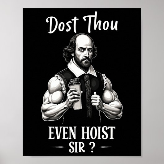 Til je zelfs gewichten tilt Weightlifting Shakespe Poster (Voorkant)