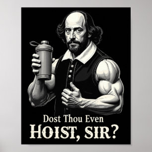 Til je zelfs gewichten tilt Weightlifting Shakespe Poster