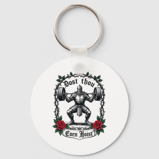Til je zelfs Knight Weightlifter Workout G Sleutelhanger (Voorkant)
