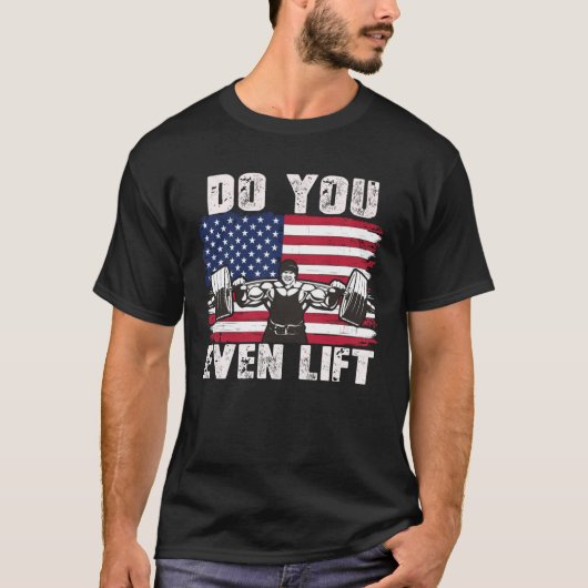 TIL JE ZELFS Weightlifting Workout T-shirt (Voorkant)