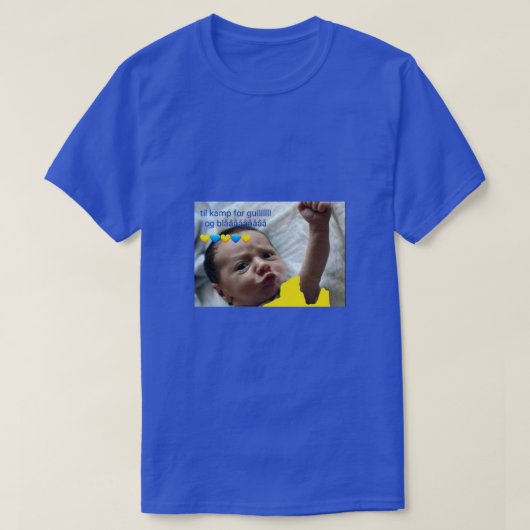 Til kamp voor gul og blå t-shirt (Design voorkant)