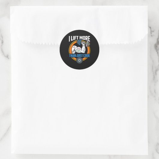Til meer dan code grappige programmeur ontwikkelaa ronde sticker (Tas)