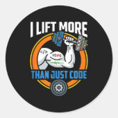 Til meer dan code grappige programmeur ontwikkelaa ronde sticker (Voorkant)