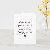 Til om te lachen met mijn bruidsmeisje gevouwen ka kaart (Gele Bloem)