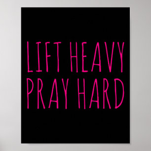 Til zwaar Bid hard Fitness Bodybuilding Jezus gelo Poster