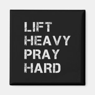 Til zwaar, bid hard gewichtheffen en bodybuilding magneet