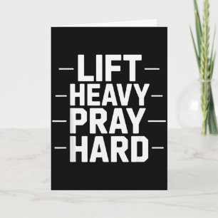 Til zwaar Bid hard Gym Christelijk Cadeau Jezus ge Kaart