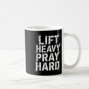 Til zwaar Bid Hard Gym Christelijk Cadeau Jezus Ge Koffiemok